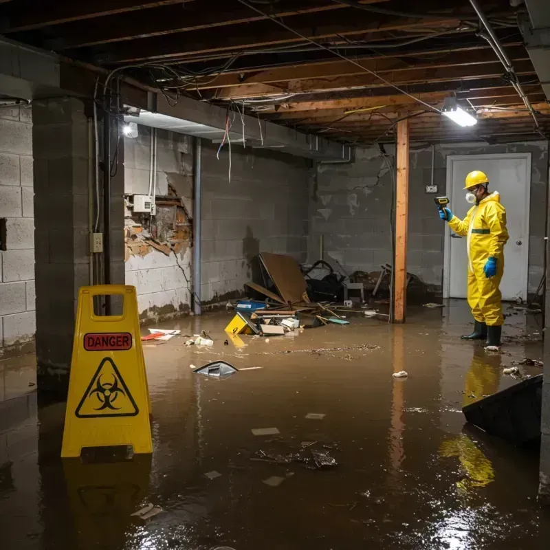 Flooded Basement Electrical Hazard in Great Falls, VA Property